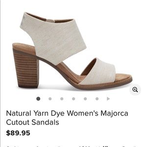 Toms Natural Yarn Dye Majorca Cutout Sandals